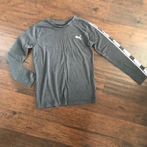 Dark Gray Long Sleeve Puma Shirt Size L(14-16)